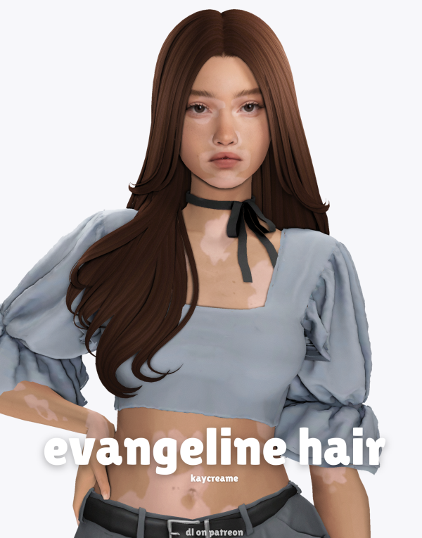 Maxis Match evangeline hair by simsfinds - The Sims 4 Custom Content