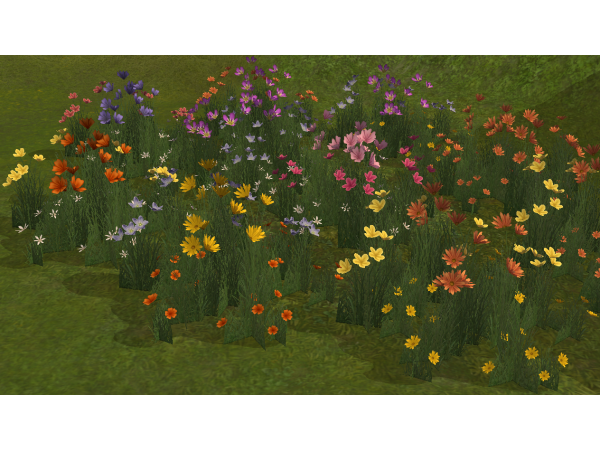 Recolors of Tvickiesims Seasonal Flowers by wisbridgesims - The Sims 2 Custom Content