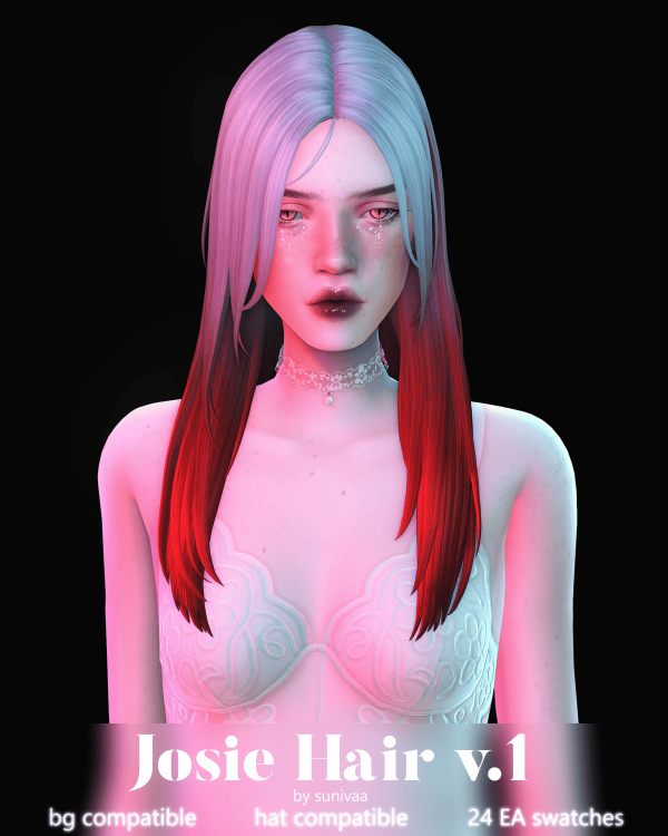 Maxis Match Josie Hair by simsfinds - The Sims 4 Custom Content