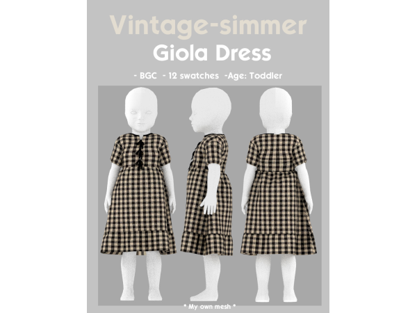 Alpha Giola Dress simmer by vintage - The Sims 4 Custom Content