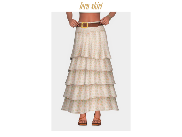 Maxis Match fern skirt by clumsyalien - The Sims 4 Custom Content