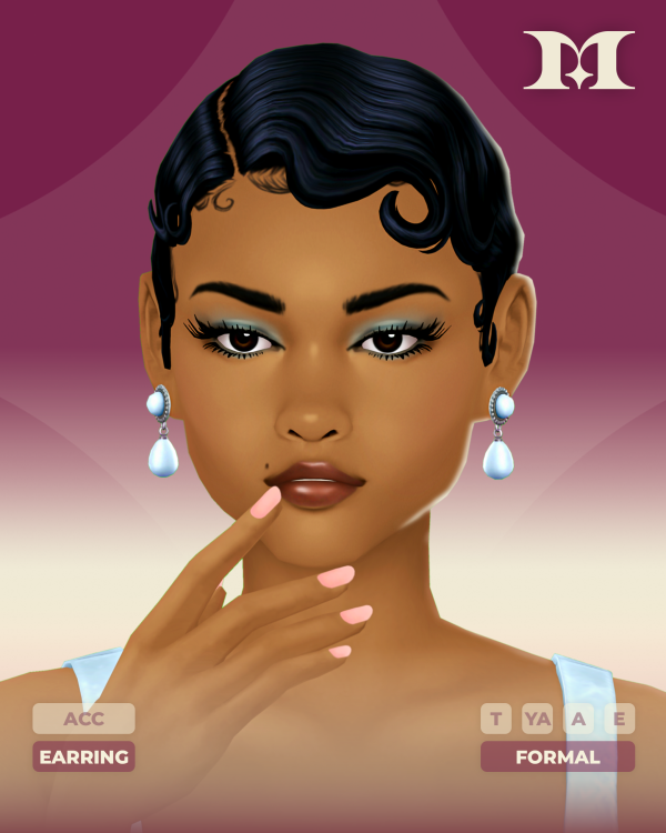 Maxis Match Peerless Earrings by simsfinds - The Sims 4 Custom Content