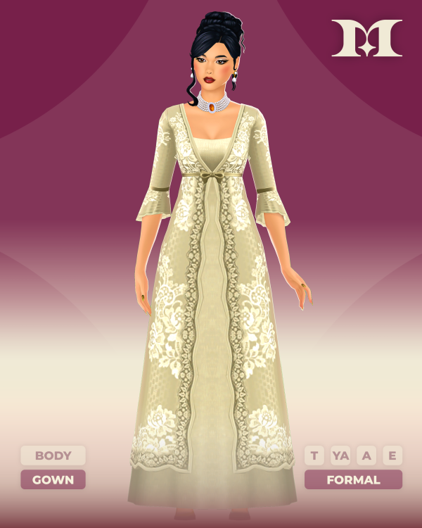 Maxis Match Pelisse Gown by simsfinds - The Sims 4 Custom Content