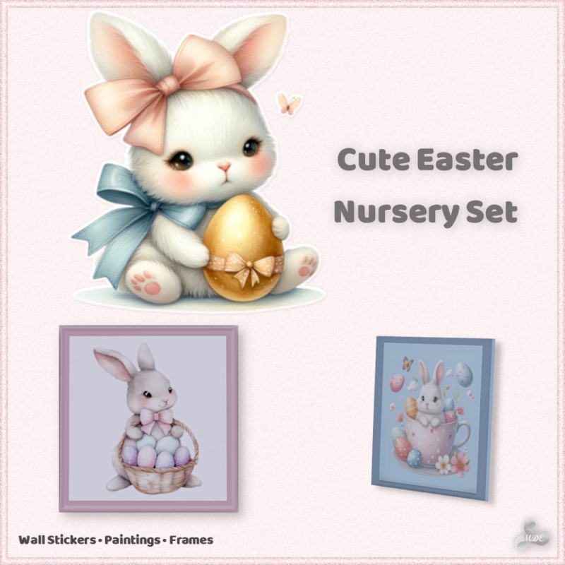 Maxis Match Spring Light Cute Easter Nursery Set by mde - The Sims 4 Custom Content
