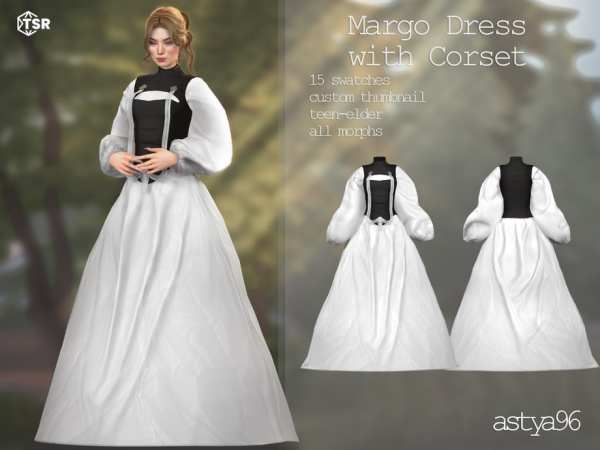 Alpha Margo Dress with Corset by astya96cc - The Sims 4 Custom Content