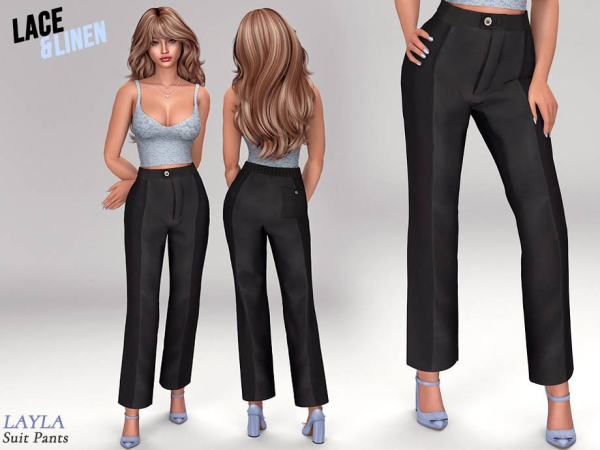 Alpha curseforge Suit Pants (lace linen set) - The Sims 4 Custom Content
