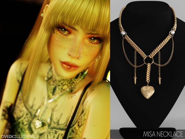Mix Misa necklace by overkillsimmer - The Sims 4 Custom Content
