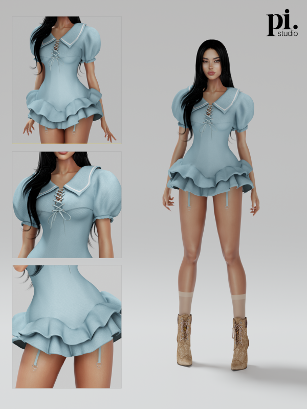 Alpha Madison Beer's Dress Sailor Bad Enough (Free) by admpietros - The Sims 4 Custom Content