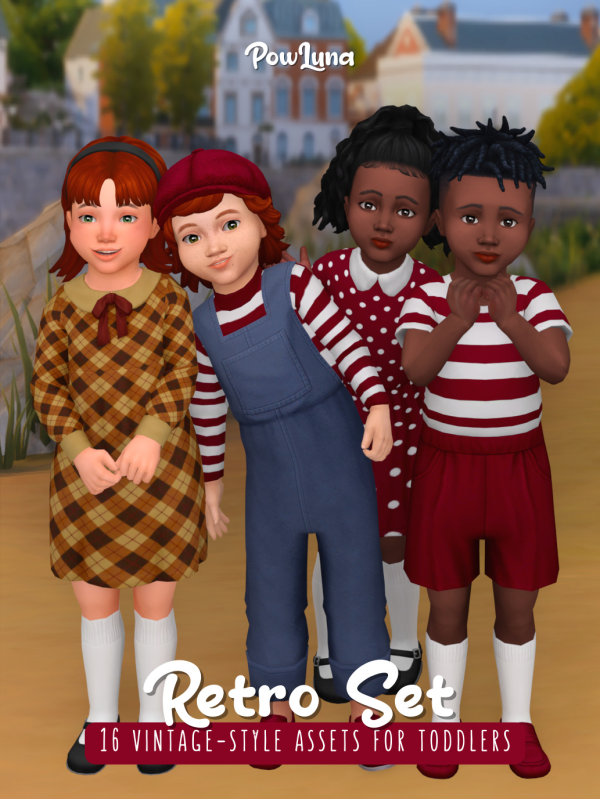 Maxis Match RETRO SET by simsfinds - The Sims 4 Custom Content