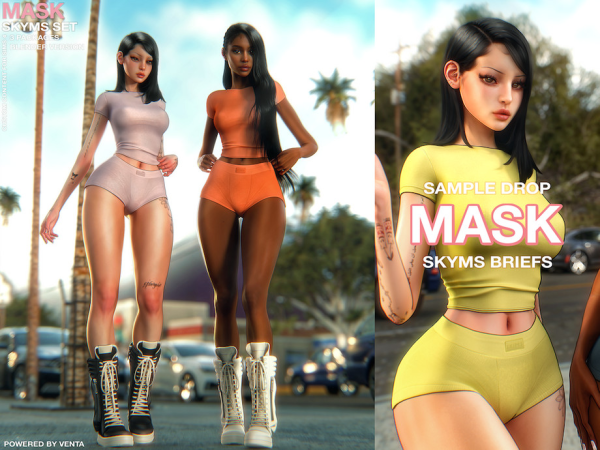 Alpha MASK Skyms Briefs by VentaStudio - The Sims 4 Custom Content