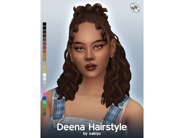 Maxis Match Deena Hairstyle by oakiyo - The Sims 4 Custom Content