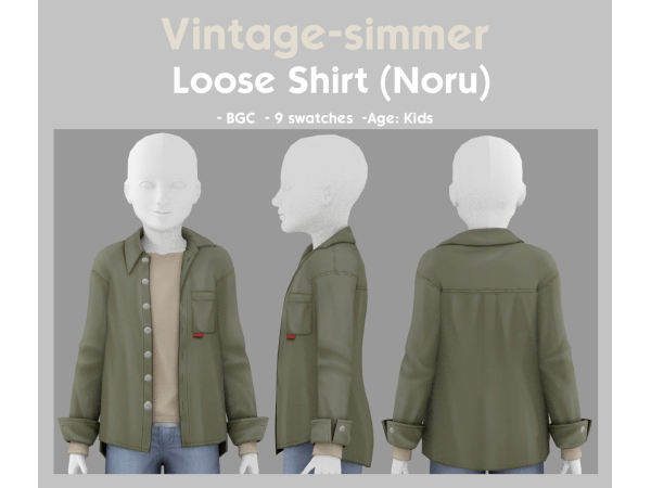 Maxis Match Loose Shirt simmer by vintage - The Sims 4 Custom Content