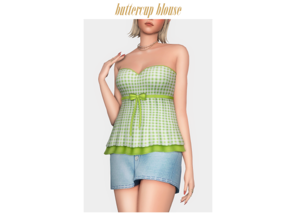 Maxis Match buttercup blouse by clumsyalien - The Sims 4 Custom Content