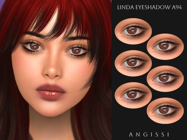 Alpha Linda Eyeshadow A94 by ANGISSI - The Sims 4 Custom Content