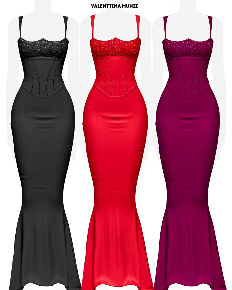 Alpha Hadid Dress exclusive content by valentinamuniz - The Sims 4 Custom Content