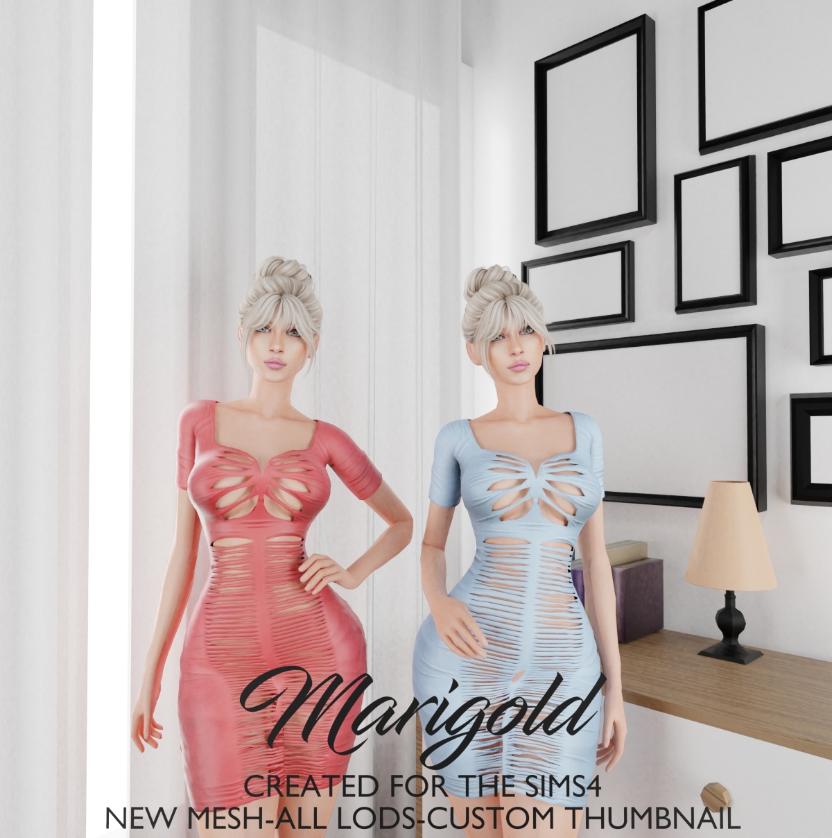 Alpha MARIGOLD ARIANA DRESS by marigoldsims - The Sims 4 Custom Content
