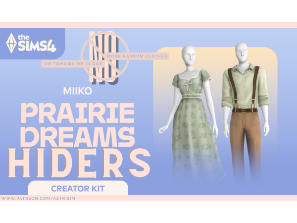 Mix Prairie Dreams CAS Hiders by astrisim - The Sims 4 Custom Content