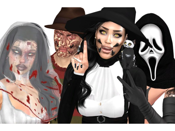 Sims 4 Alpha Halloween CC: Fridey 13. Sims by SimmieRena