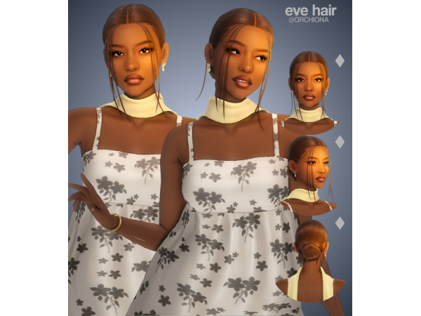 Maxis Match eve hair by orchiona_ - The Sims 4 Custom Content