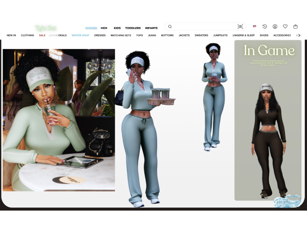 Alpha Tyla Set by TBZSimz - The Sims 4 Custom Content