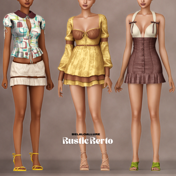 Alpha Belaloallure_Rustic retro collection by simsfinds - The Sims 4 Custom Content