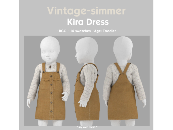 Alpha Kira Toddler simmer by vintage - The Sims 4 Custom Content