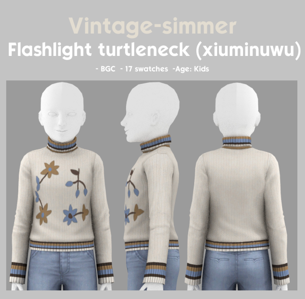 Maxis Match Flashlight Turtleneck simmer by simsfinds - The Sims 4 Custom Content