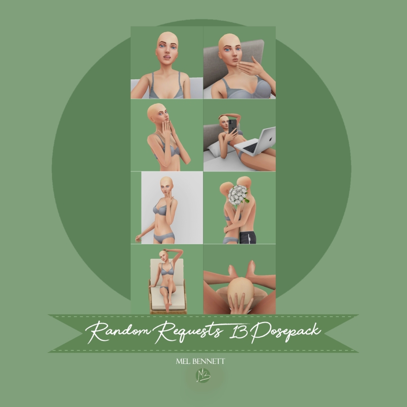 Mix Random Requests 13 Posepack by melbennett - The Sims 4 Custom Content