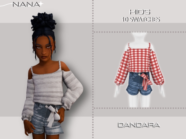 Maxis Match 7NANA (Dandara) Jeans Shorts Set - The Sims 4 Custom Content