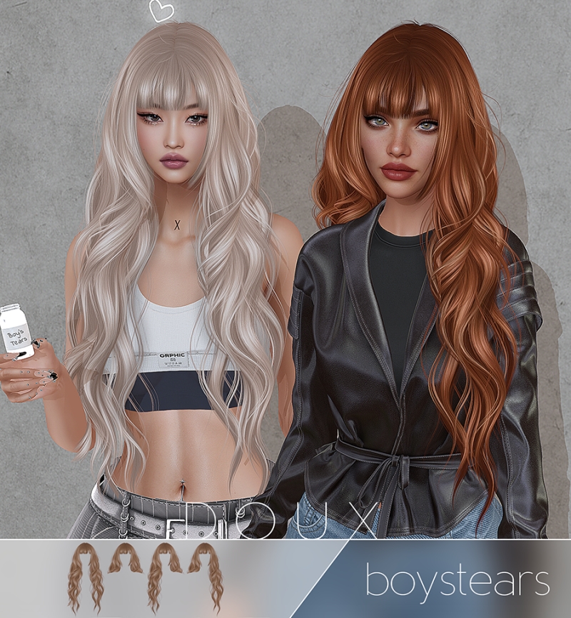 Alpha DOUX BoysTears Hairstyle by douxhair - The Sims 4 Custom Content