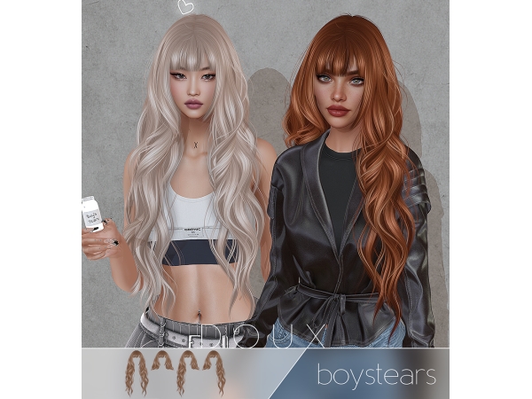 Alpha DOUX BoysTears Hairstyle - The Sims 4 Custom Content