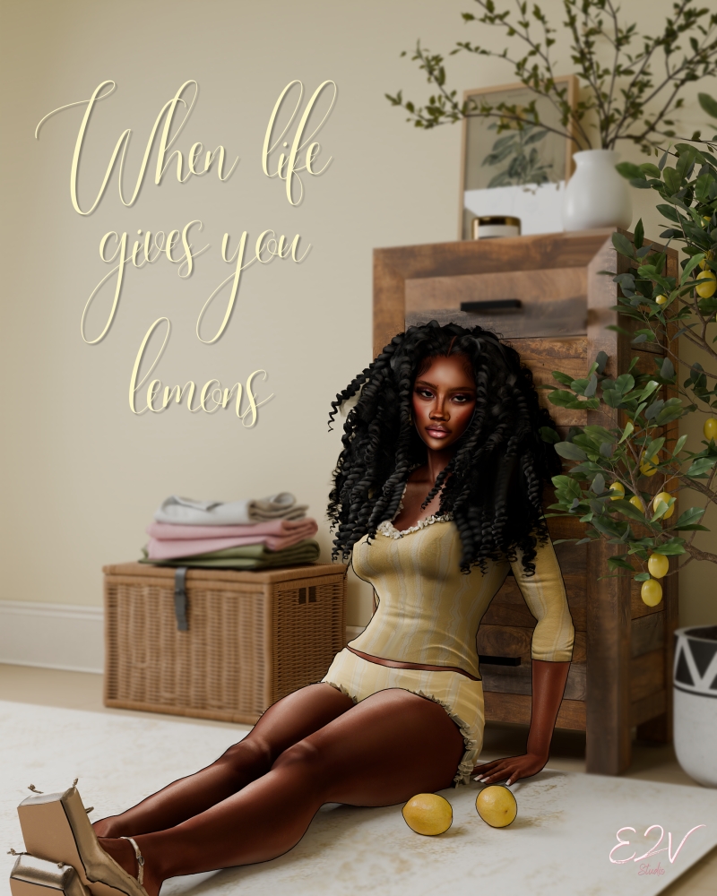 Alpha When Life Gives You Lemons Gracie Set by e2v-studio - The Sims 4 Custom Content