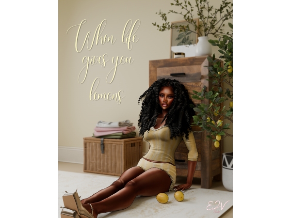 Alpha When Life Gives You Lemons Gracie Set - The Sims 4 Custom Content