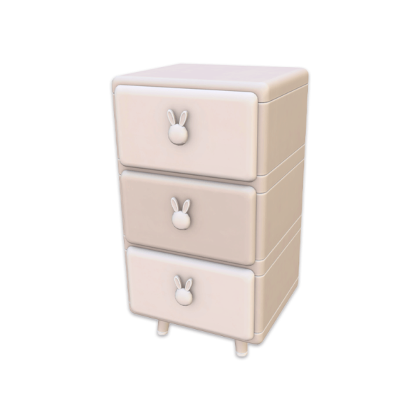 Maxis Match Comiko Kids Bunny Bedroom Dresser v1 by comiko - The Sims 4 Custom Content