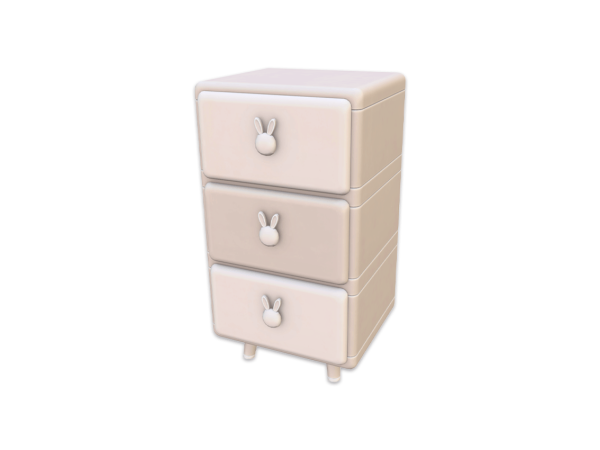 Maxis Match Comiko Kids Bunny Bedroom Dresser v1 - The Sims 4 Custom Content
