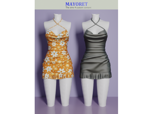 Alpha Mayoret Sherini Dress - The Sims 4 Custom Content