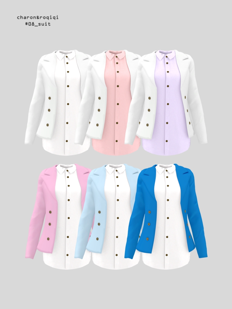 Mix [charonroqiqi]08_suit by roqiqi - The Sims 4 Custom Content