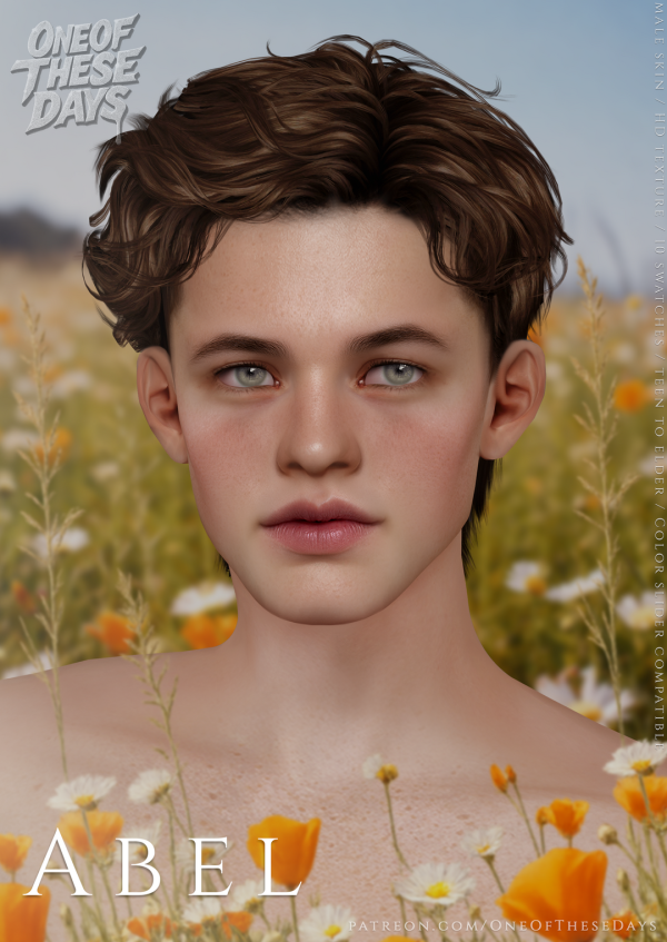 Alpha Abel SKIN SKINOVERLAY tray files by oneofthesedays - The Sims 4 Custom Content