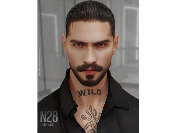 Alpha HAIR BASE N28 (FREE) - The Sims 4 Custom Content