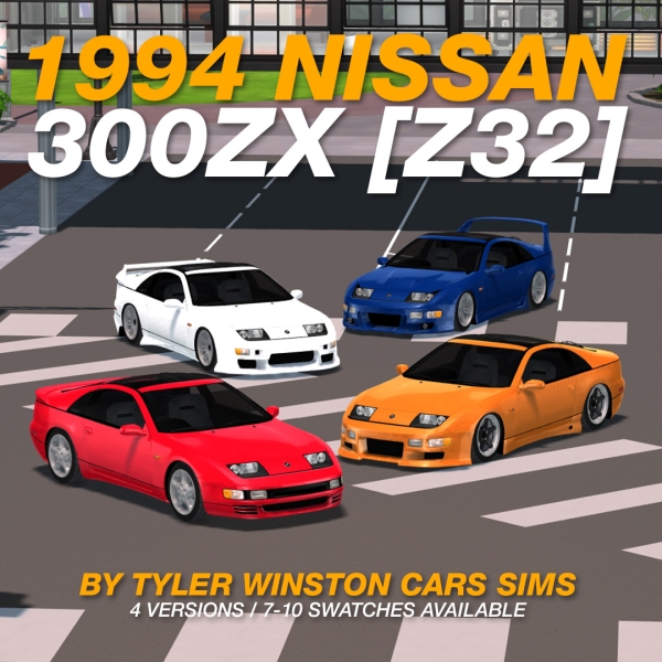 Alpha Tyler Winston Cars 1994 Nissan 300ZX [Z32] by tylerwcars - The Sims 4 Custom Content