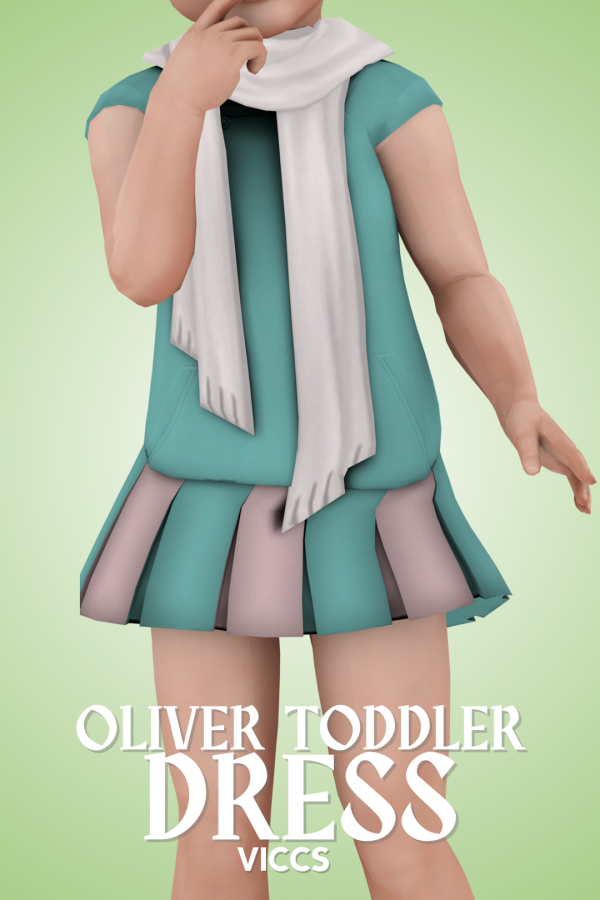 Mix VICCS_OLIVER DRESS (TODDLER VERSION) by viccs - The Sims 4 Custom Content