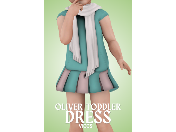 Mix VICCS_OLIVER DRESS (TODDLER VERSION) - The Sims 4 Custom Content