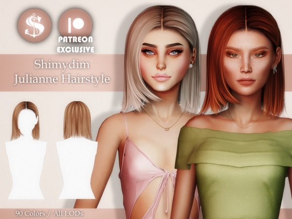 Alpha Shimydim Julianne Hairstyle - The Sims 4 Custom Content