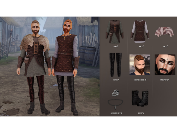 Alpha VALHALLA MALE SET - The Sims 4 Custom Content