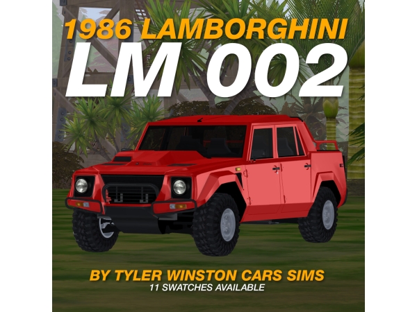 Alpha Tyler Winston Cars 1986 Lamborghini LM 002 - The Sims 4 Custom Content