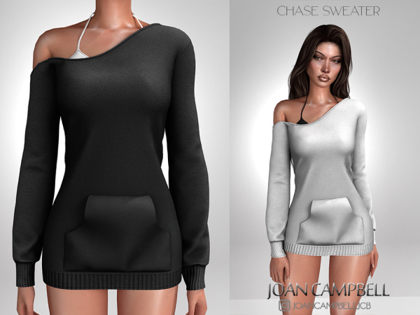 Alpha CHASE SWEATER by Joan_Campbell_Beauty_ - The Sims 4 Custom Content