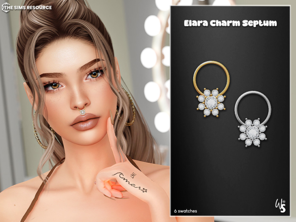 Alpha Elara Charm Septum - The Sims 4 Custom Content