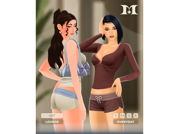 Maxis Match Ribbed Loungewear by milliancc - The Sims 4 Custom Content