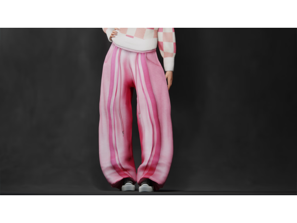 Alpha ATTENTION SWEAT PANTS by Cuupid Corp - The Sims 4 Custom Content