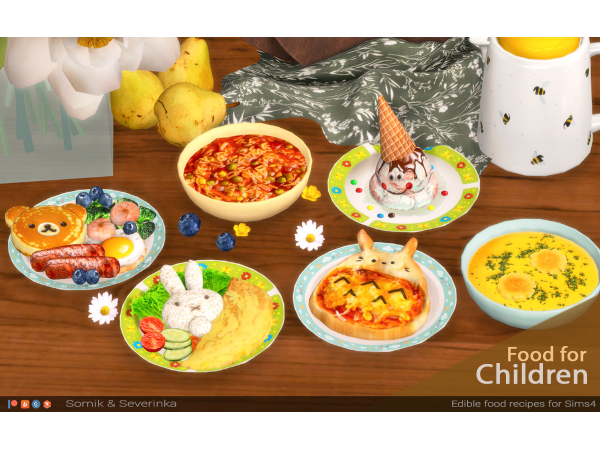 Alpha Food for children by Somik_Severinka - The Sims 4 Custom Content